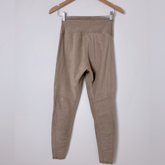 Bagatelle Collection Mushroom Faux Suede Moto Ribbed Stylish Comfy Leggings S - Picture 3 of 7